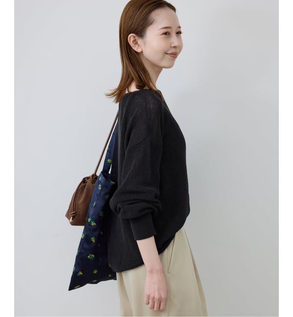 SLOBE IENA「《追加予約》リネン混畦ニット」|ニット・セーター|