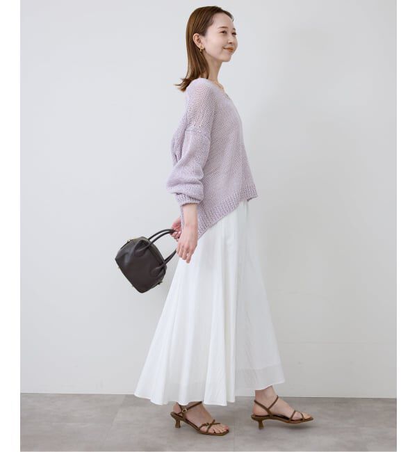 SLOBE IENA「ギマヤーンVネックプルオーバー」|ニット・セーター|