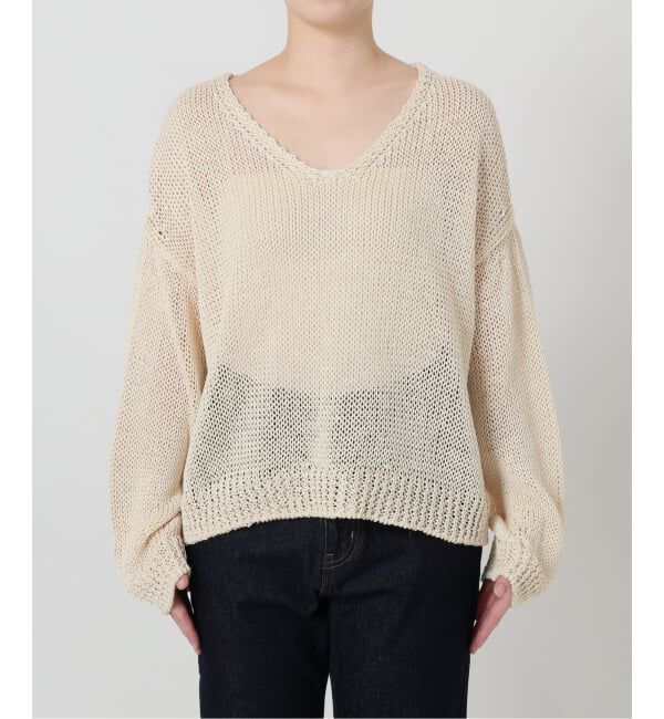 SLOBE IENA「ギマヤーンVネックプルオーバー」|ニット・セーター|