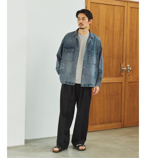 EDIFICE「ラフトップ ウルトラ ワイドパンツ」|スラックス|