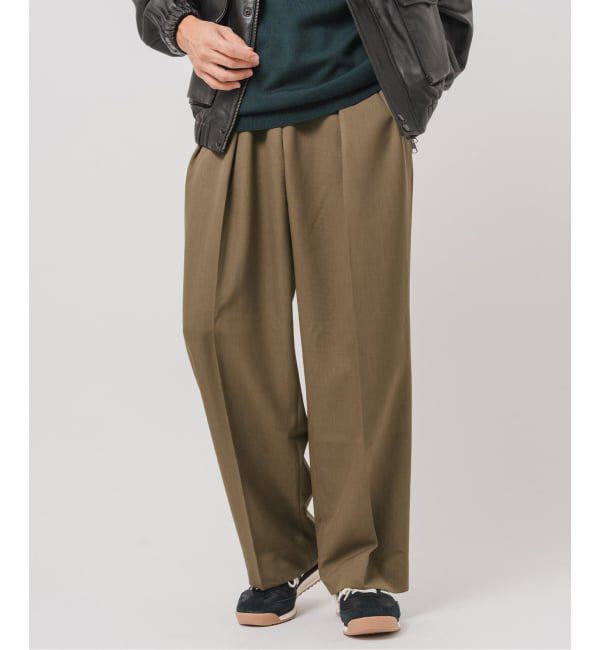 EDIFICE「ラフトップ ウルトラ ワイドパンツ」|スラックス|ブラウン