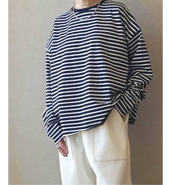 journal standard luxe「ラメボーダー クルーネックBigプルオーバー」|Tシャツ・カットソー|