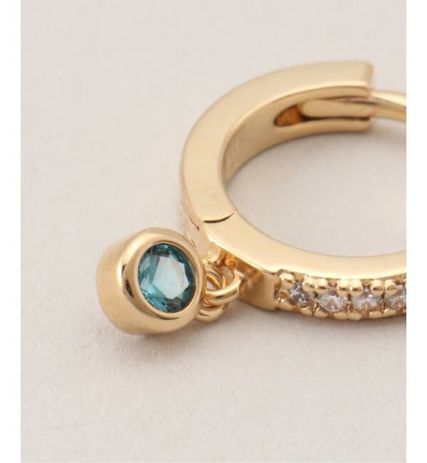 journal standard L'essage「【NOUVEL AMOUR/ヌーベルアムール】MINI HOOP AVA BLUE(SINGLE)：ピアス（片耳用）」|ピアス|