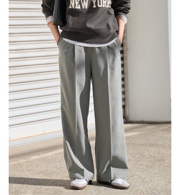 JOURNAL STANDARD relume「《追加7》マットウースフレアタックパンツ」|スラックス|グレーA