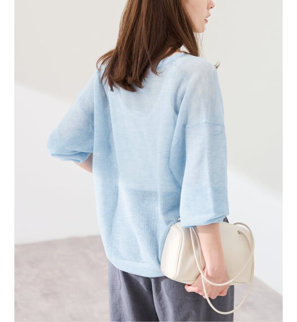 FRAMeWORK「≪予約≫シアーアゼVネックプルオーバー」|ニット・セーター|