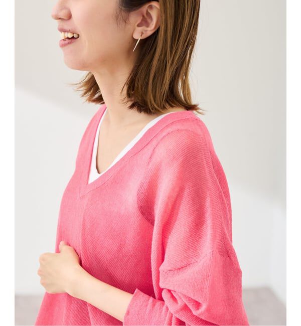 FRAMeWORK「≪予約≫シアーアゼVネックプルオーバー」|ニット・セーター|