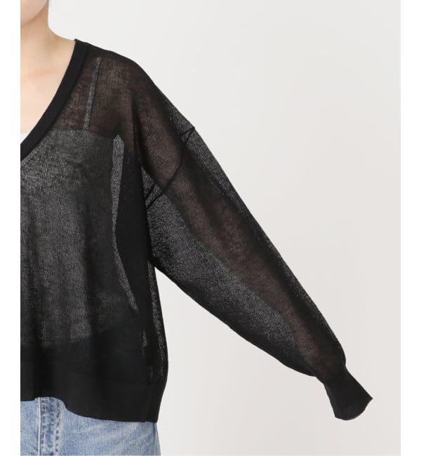 FRAMeWORK「≪予約≫シアーアゼVネックプルオーバー」|ニット・セーター|