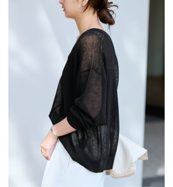 FRAMeWORK「≪予約≫シアーアゼVネックプルオーバー」|ニット・セーター|