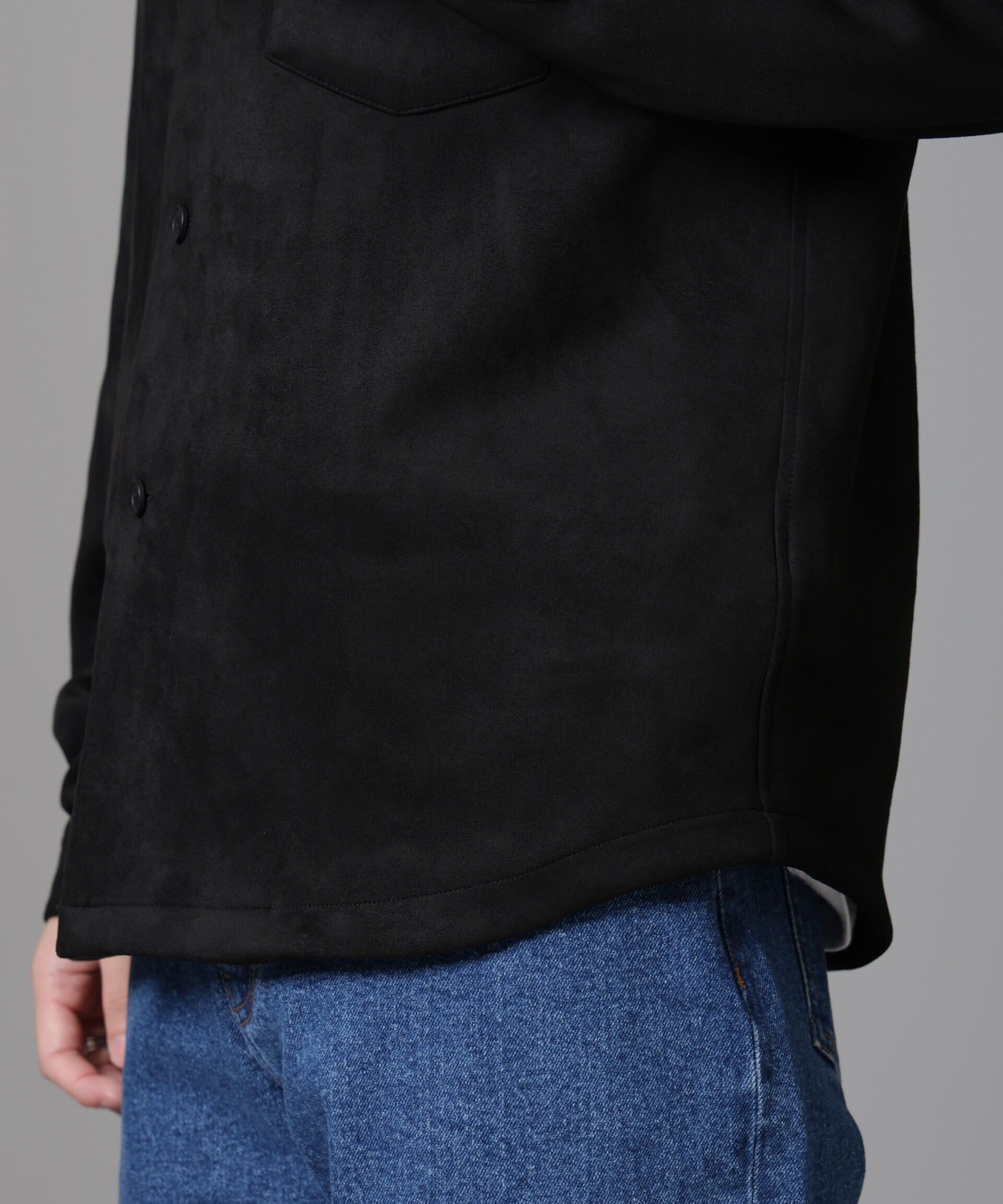 nano･universe「フェイクスエードシャツ 長袖」|シャツ・ブラウス|