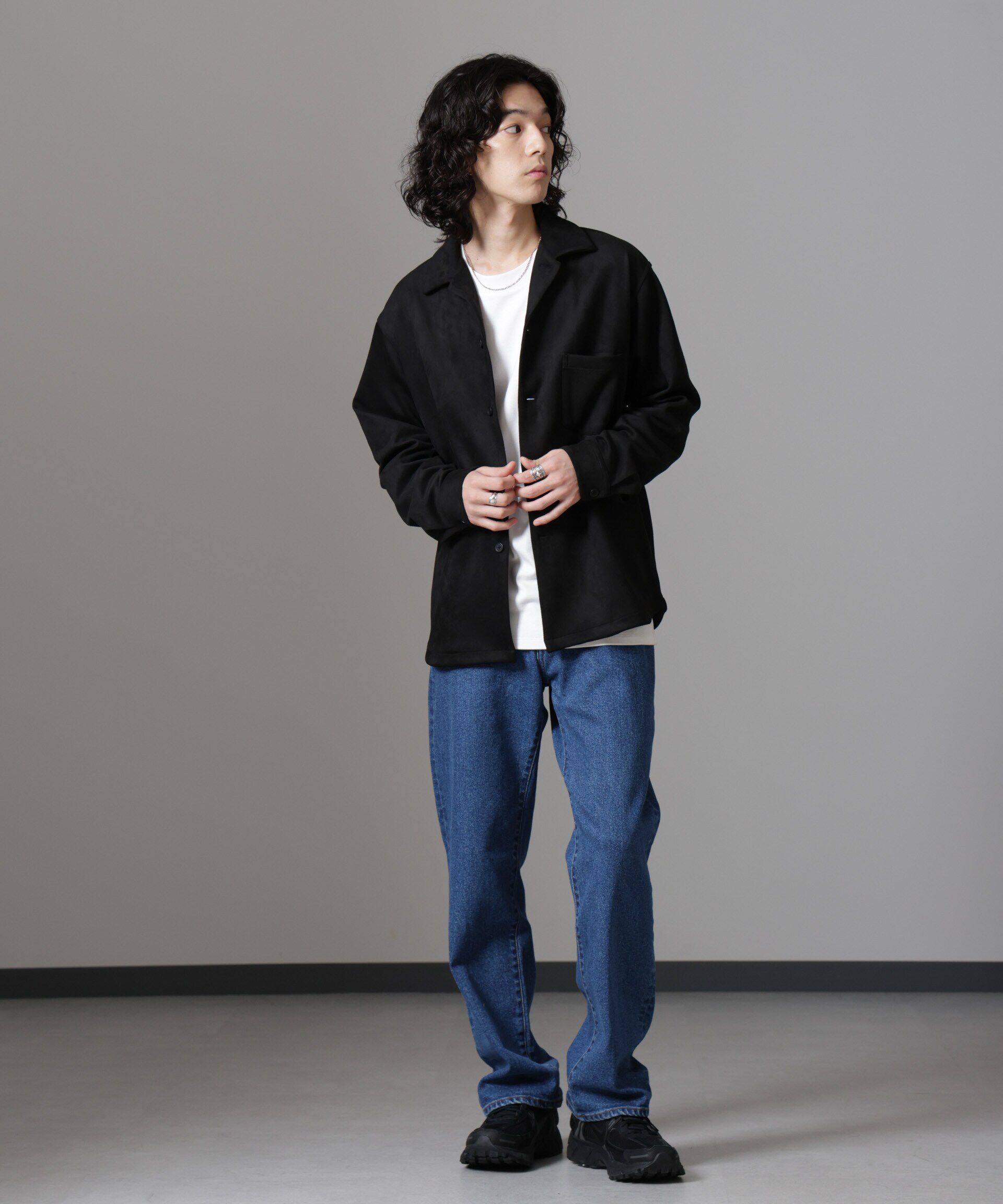 nano･universe「フェイクスエードシャツ 長袖」|シャツ・ブラウス|