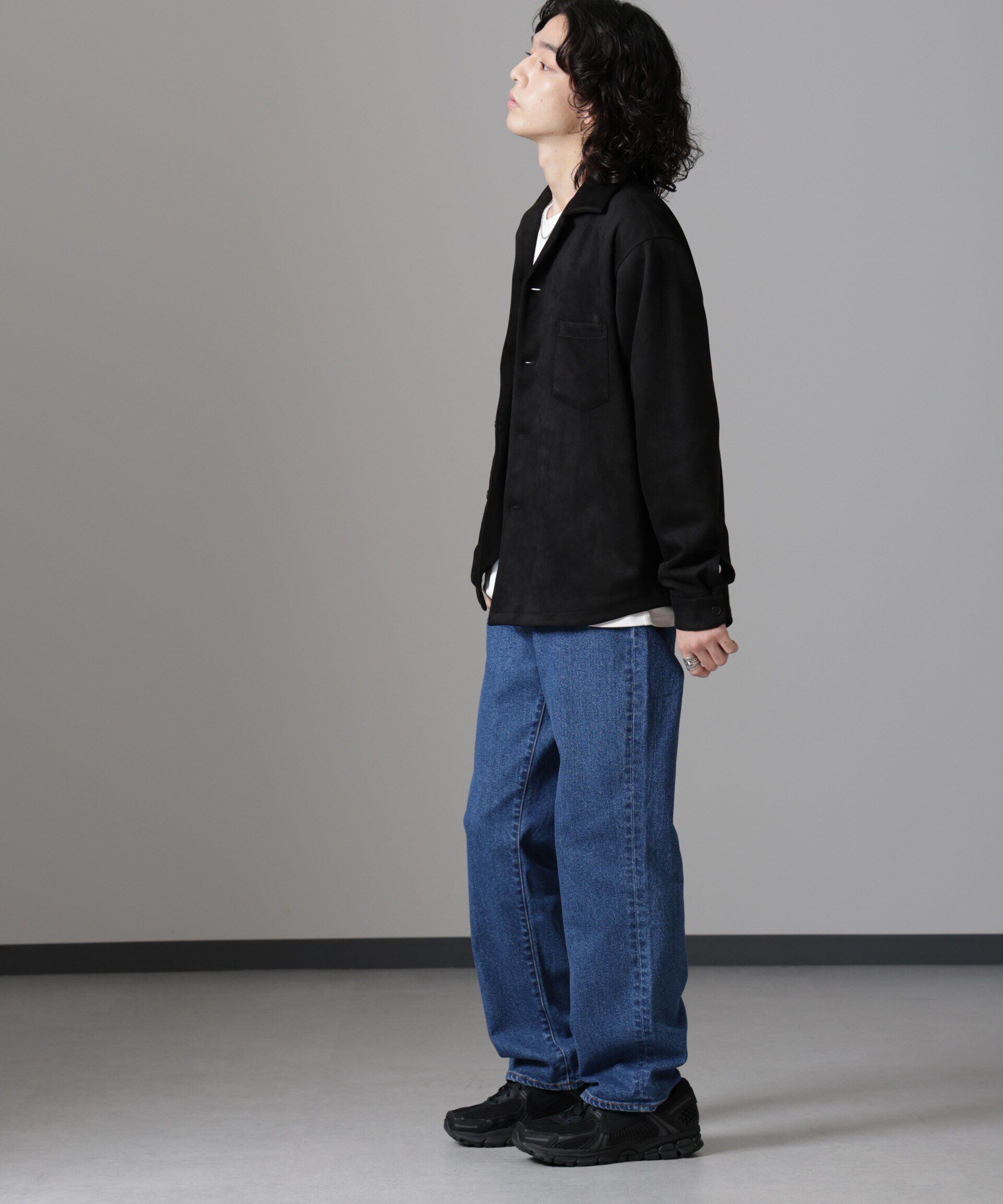 nano･universe「フェイクスエードシャツ 長袖」|シャツ・ブラウス|