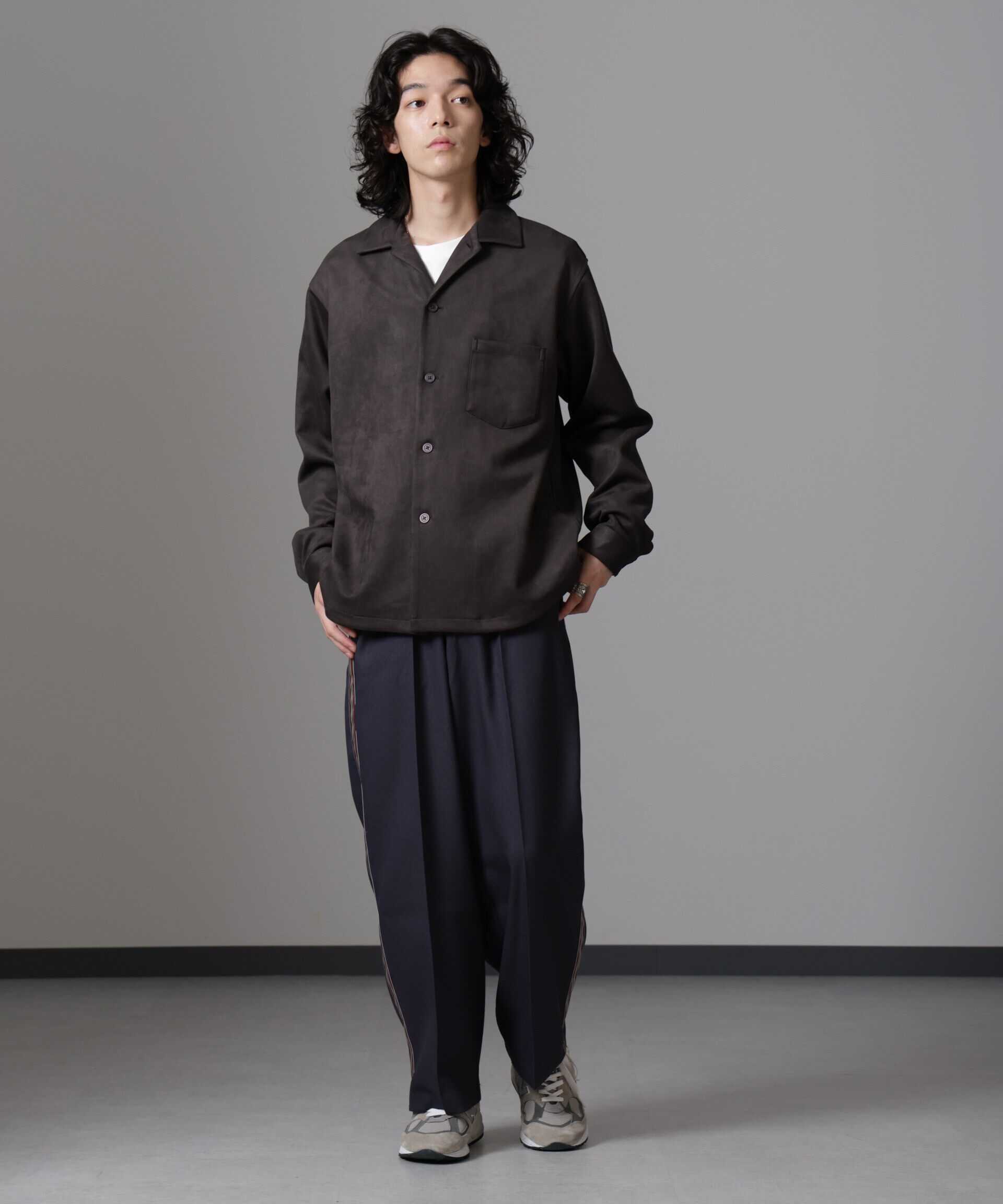 nano･universe「フェイクスエードシャツ 長袖」|シャツ・ブラウス|