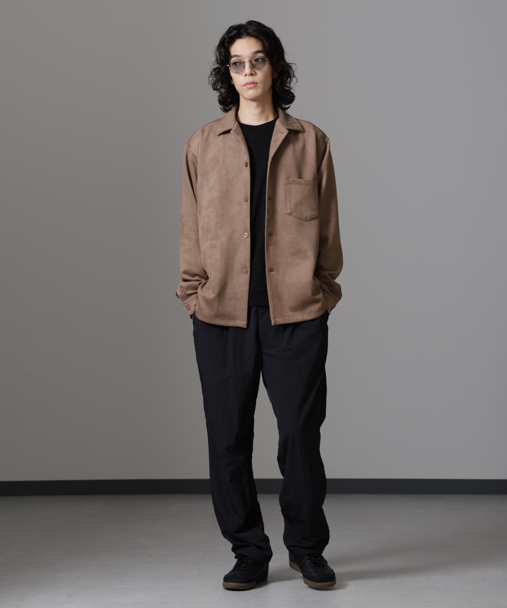 nano･universe「フェイクスエードシャツ 長袖」|シャツ・ブラウス|