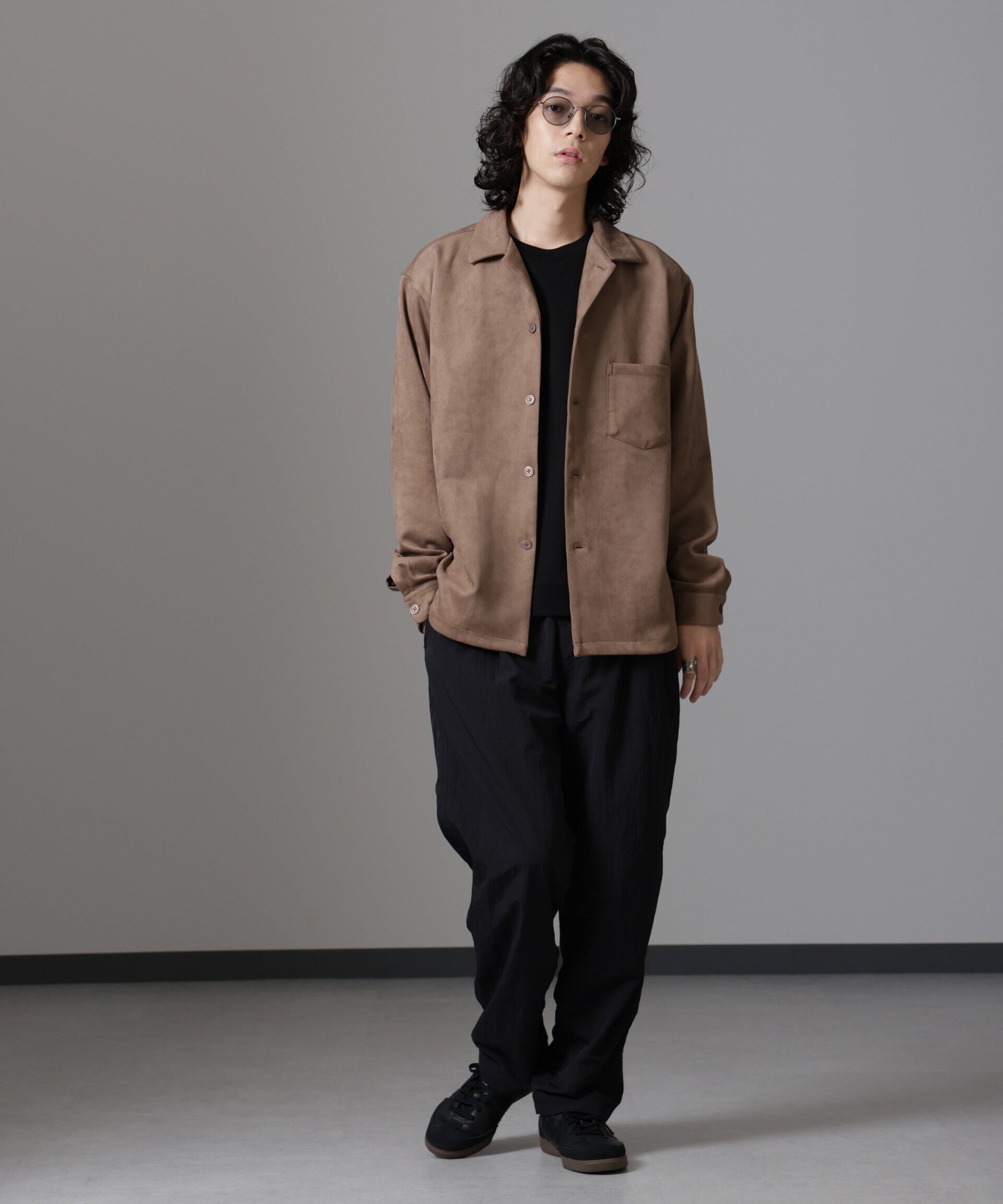 nano･universe「フェイクスエードシャツ 長袖」|シャツ・ブラウス|