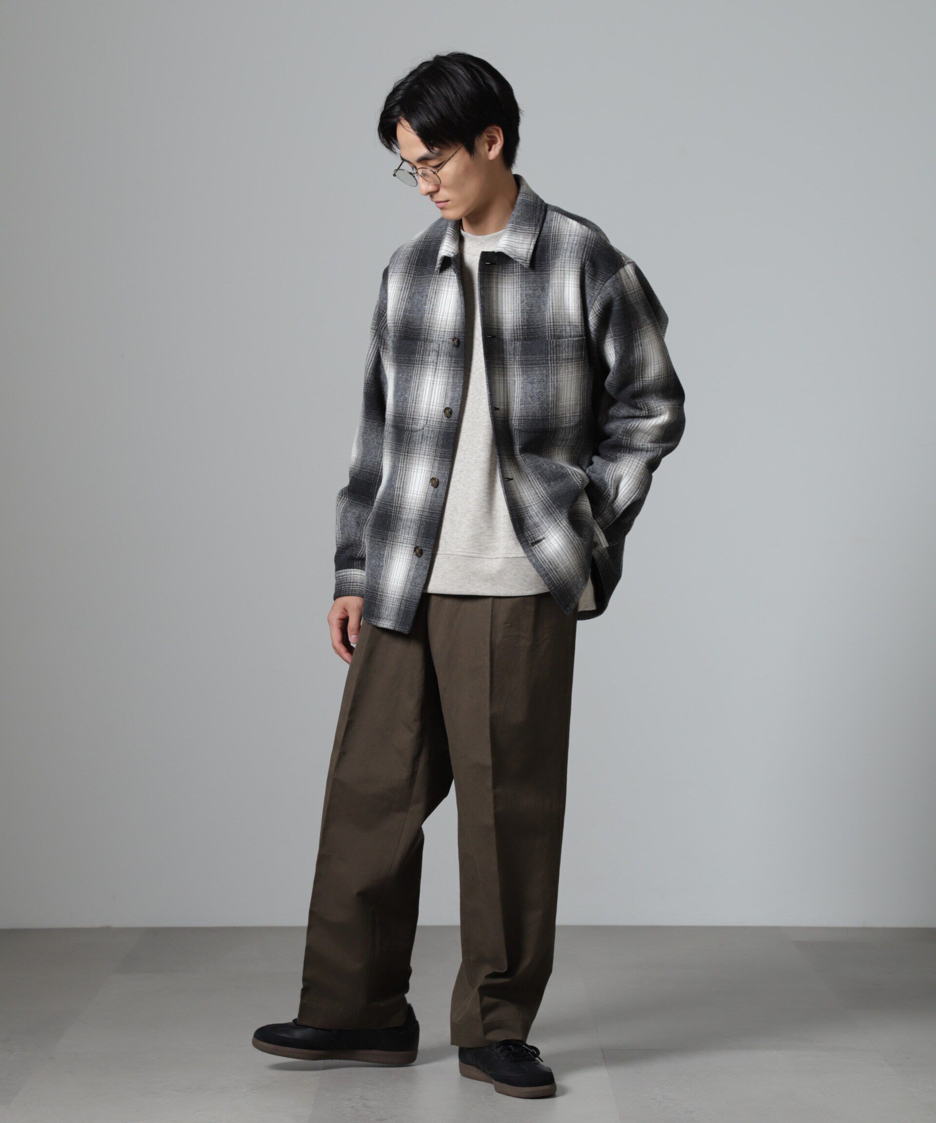 nano･universe「テックメルトン CPOパターンチェックシャツブルゾン」|ブルゾン・スタジャン|