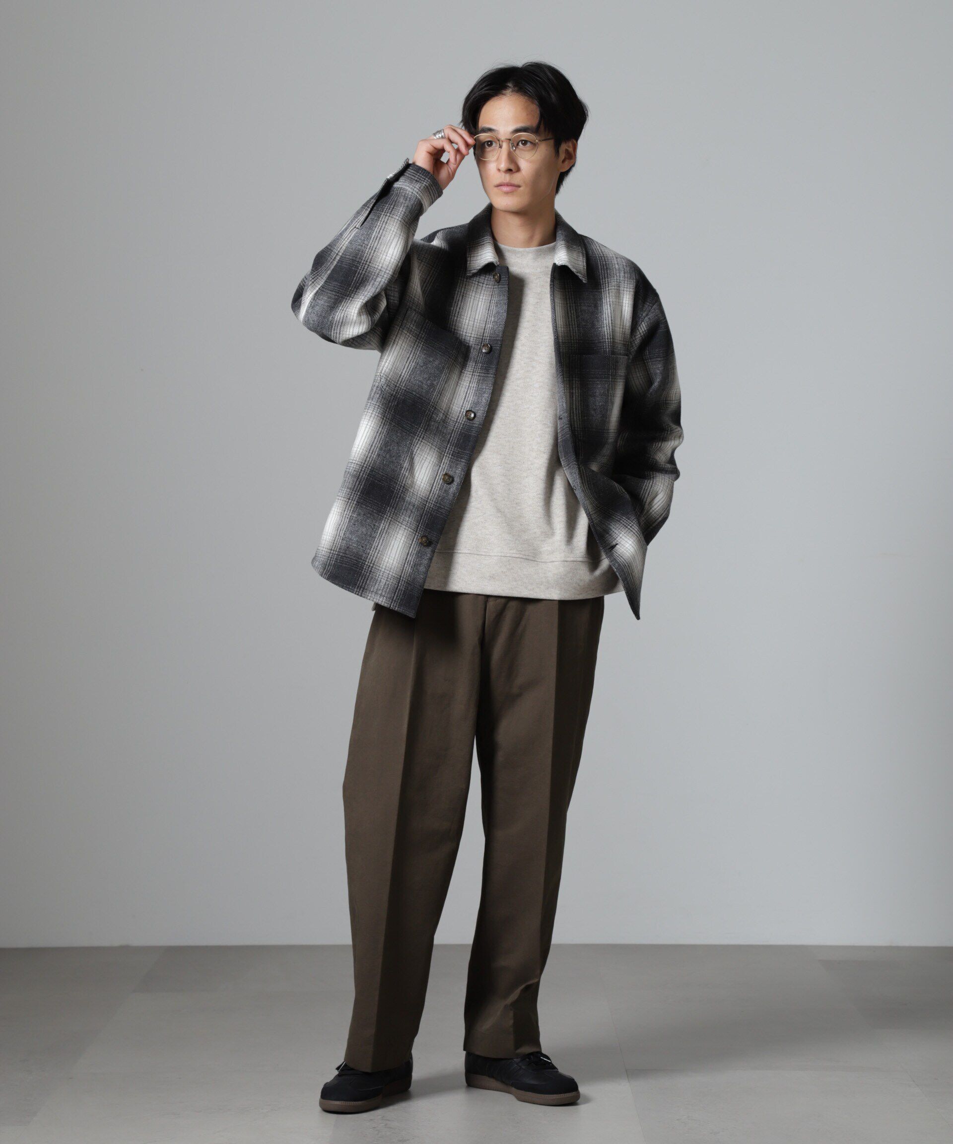 nano･universe「テックメルトン CPOパターンチェックシャツブルゾン」|ブルゾン・スタジャン|