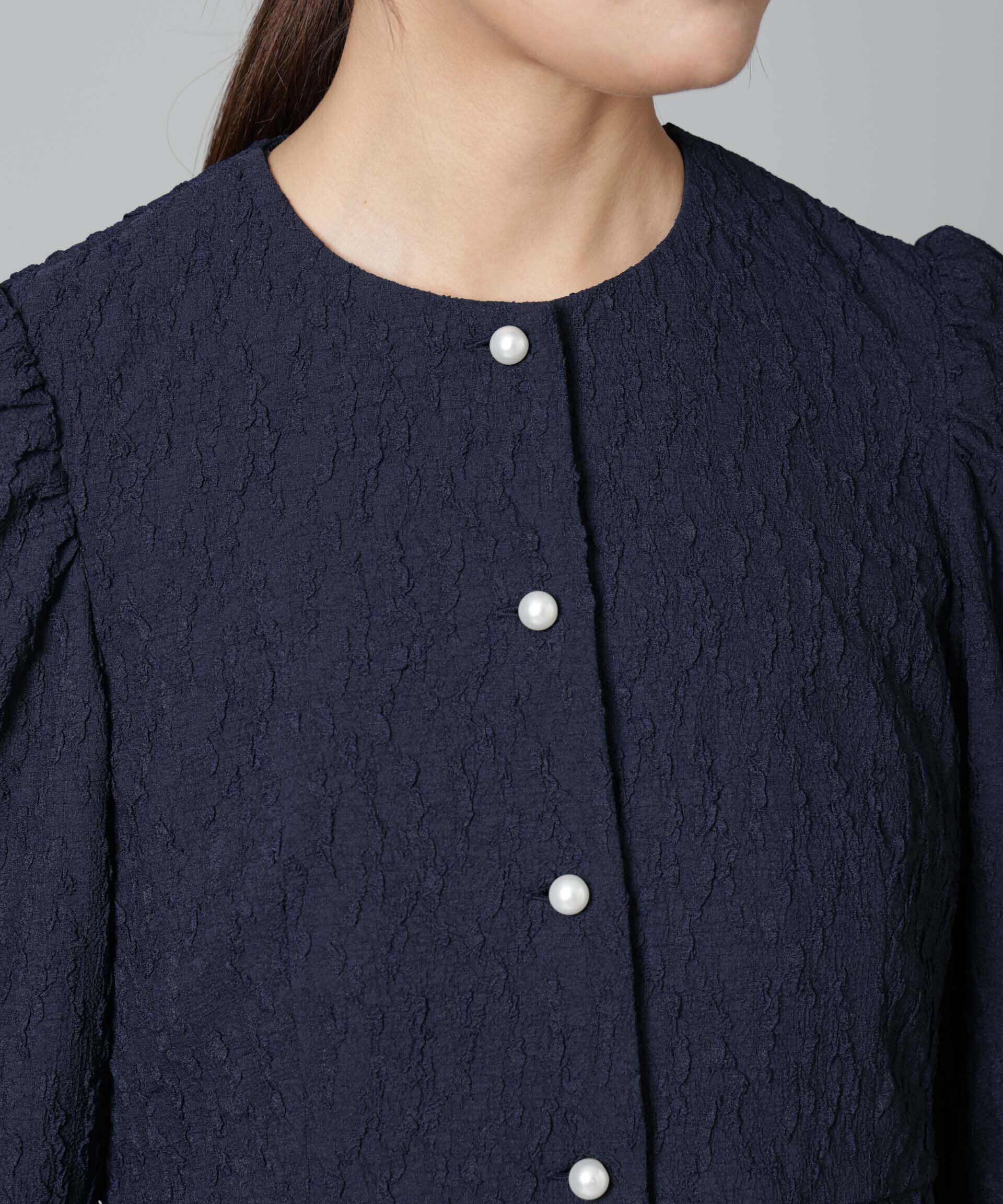 nano･universe「troisiemechaco/パフィージャガード ブラウスジャケット(セットアップ可)」|テーラードジャケット|