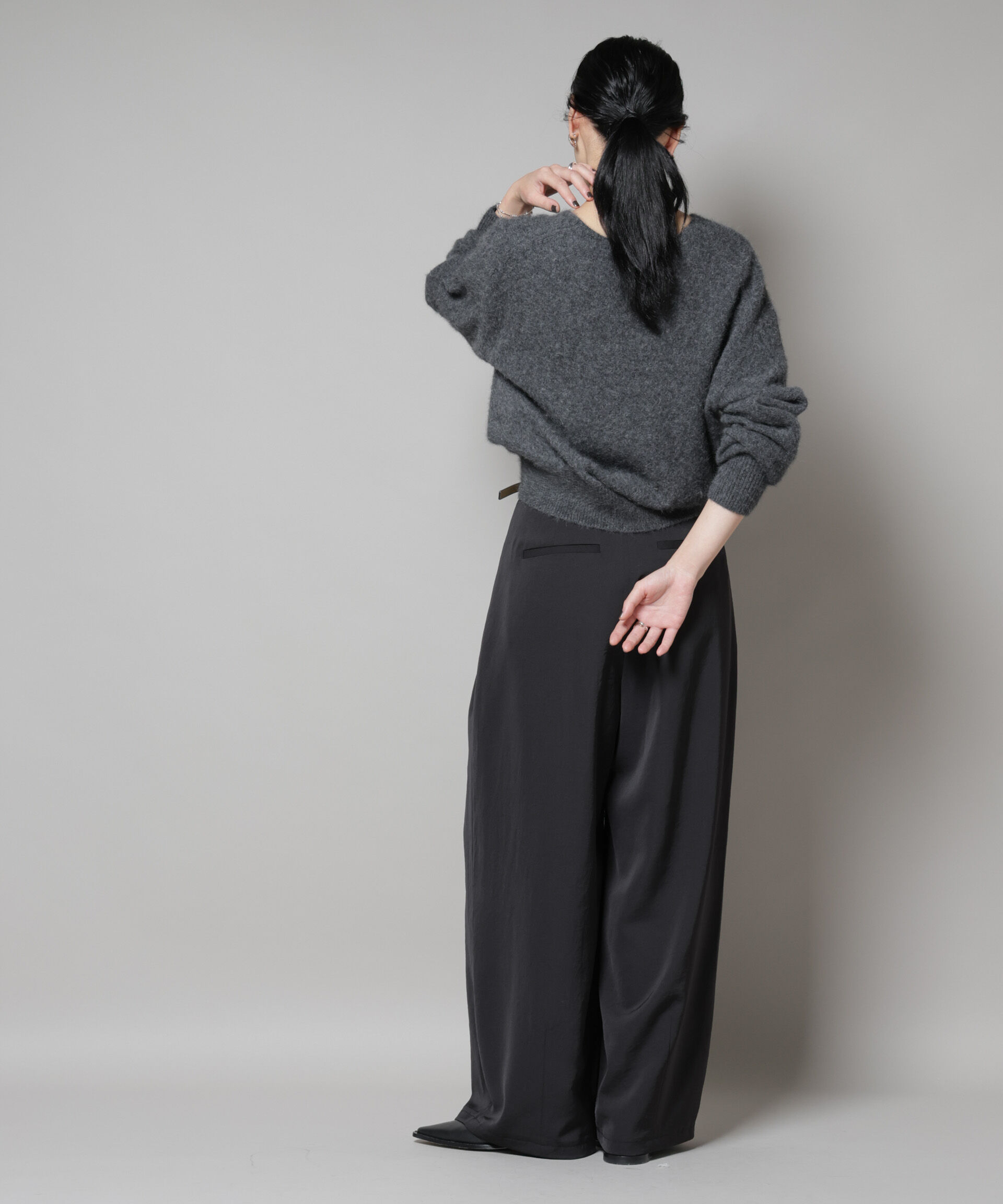 nano･universe「ウォッシャブルフォックスVネックニットプルオーバー」|ニット・セーター|