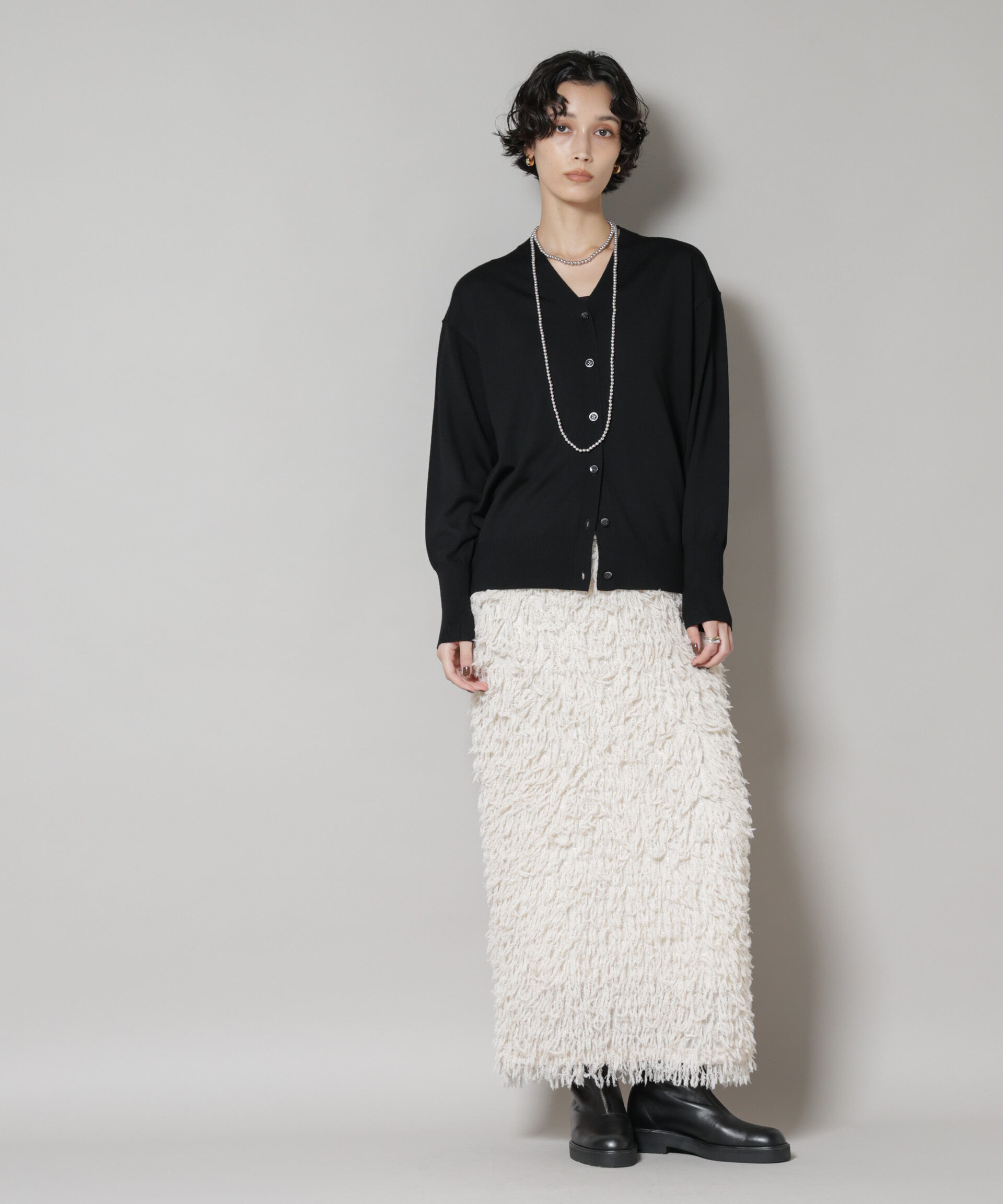 nano･universe「毛玉レスニット2wayカシュクールカーディガン」|ニット・セーター|