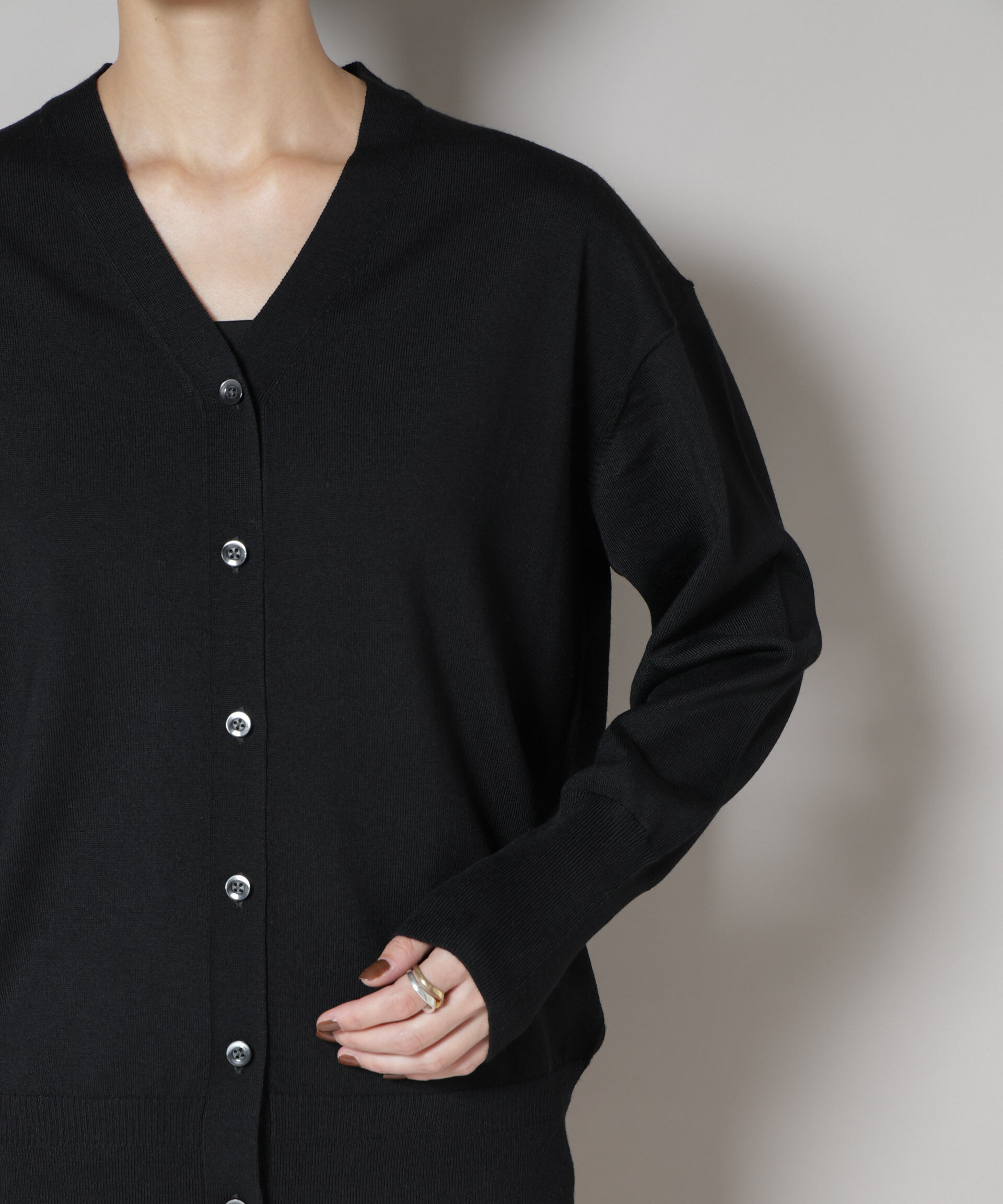 nano･universe「毛玉レスニット2wayカシュクールカーディガン」|ニット・セーター|