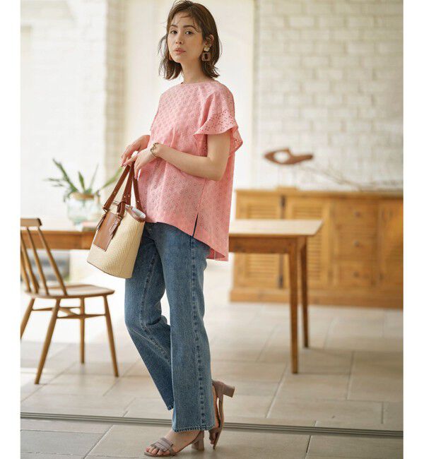 組曲「【洗える】エンブロイダリーレース チュニックブラウス」|シャツ・ブラウス|