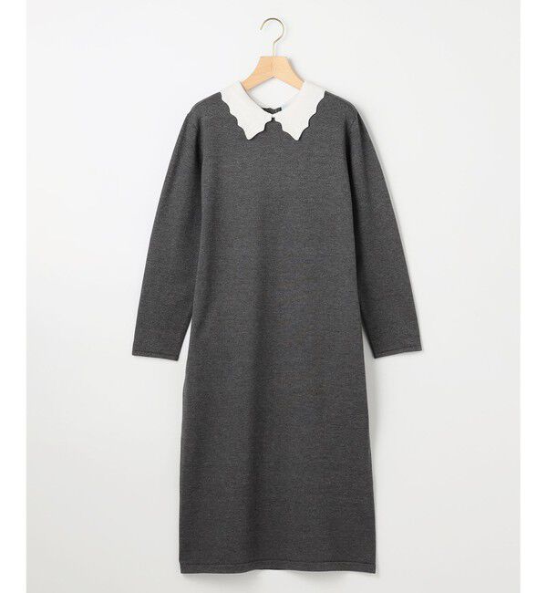 組曲「レースライク襟付きニットワンピース」|ワンピース|