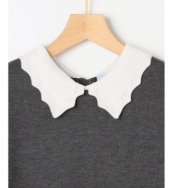 組曲「レースライク襟付きニットワンピース」|ワンピース|