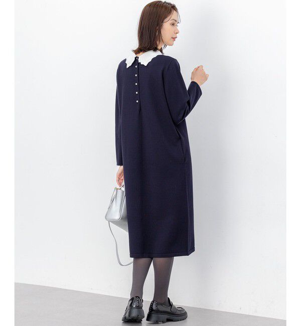 組曲「レースライク襟付きニットワンピース」|ワンピース|