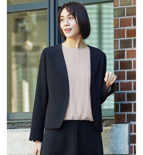 自由区「ロイヤルシフォン ブラウス」|シャツ・ブラウス|ベージュ