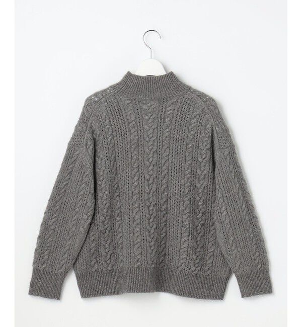 自由区「【SHIHOさん着用】ラメフォックスケーブル ニット」|ニット・セーター|