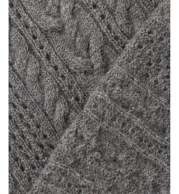 自由区「【SHIHOさん着用】ラメフォックスケーブル ニット」|ニット・セーター|