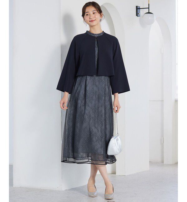 ANY SIS「【洗える】セレモニークロップド ジャケット」|ノーカラージャケット|