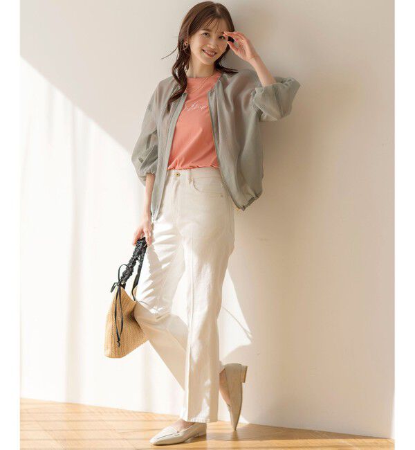 ANY SIS「【美Denimシリーズ】センタープレスセミフレア デニム」|デニム|