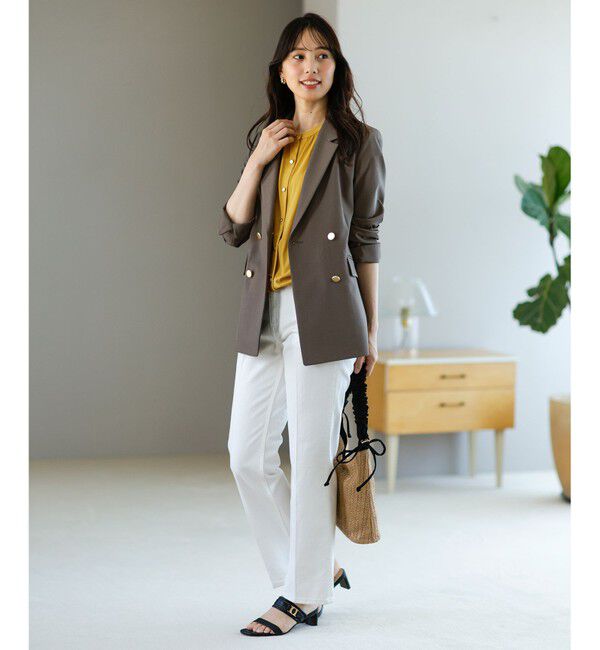 ANY SIS「【美Denimシリーズ】センタープレスセミフレア デニム」|デニム|