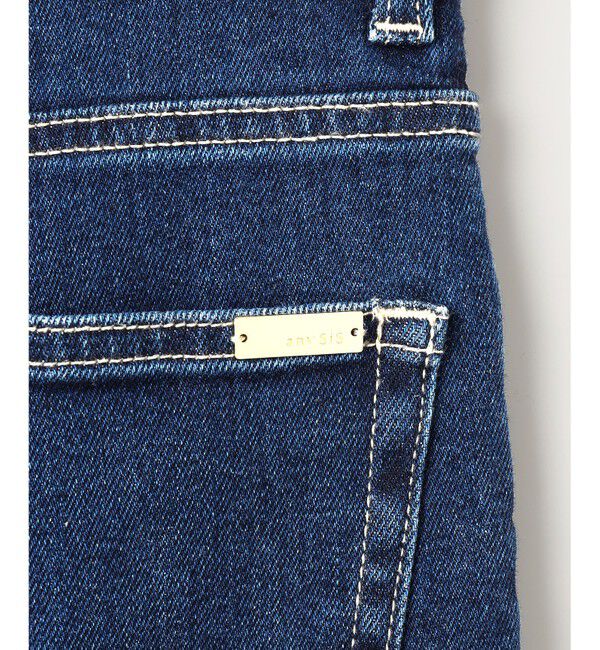 ANY SIS「【美Denimシリーズ】センタープレスセミフレア デニム」|デニム|