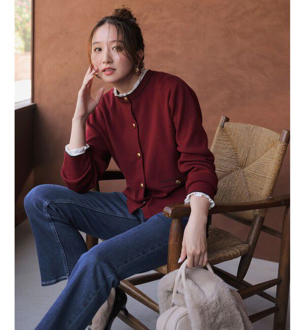 ANY SIS「【美Denimシリーズ】センタープレスセミフレア デニム」|デニム|