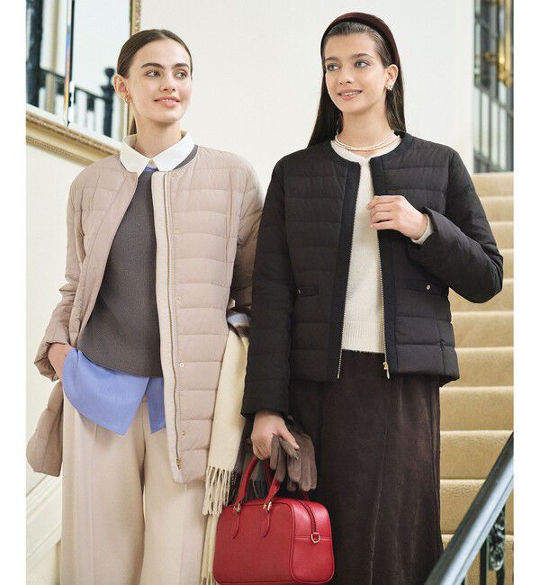 ANY SIS「【2WAY】ノーカラーミドル ダウン」|ダウン|