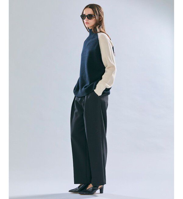 BEIGE,「【Oggi掲載】RULE / ウールカシミヤバイカラーハイネックニット」|ニット・セーター|