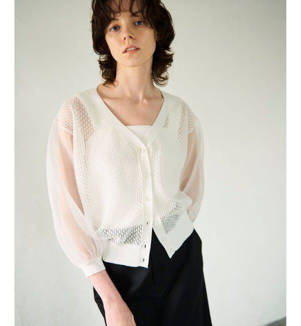 GRACE CONTINENTAL「シアードルマンニットカーディガン」|カーディガン|
