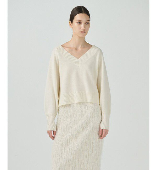 Diagram「Ｖネックラムニットトップ」|ニット・セーター|ホワイト