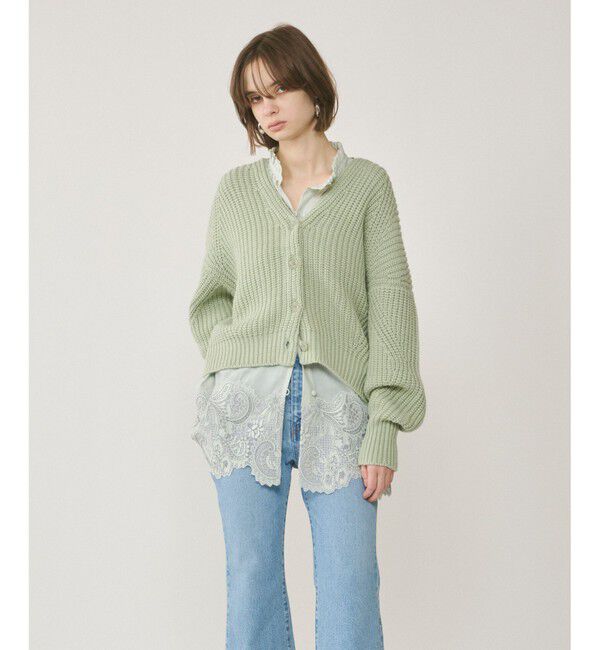 GRACE CONTINENTAL「畦ルーズニットカーディガン」|ニット・セーター|ﾗｲﾄｸﾞﾘ