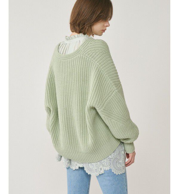 GRACE CONTINENTAL「畦ルーズニットカーディガン」|ニット・セーター|