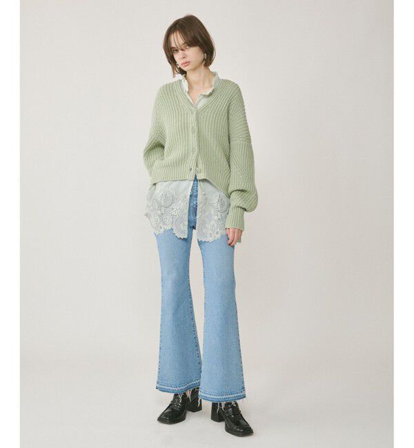 GRACE CONTINENTAL「畦ルーズニットカーディガン」|ニット・セーター|