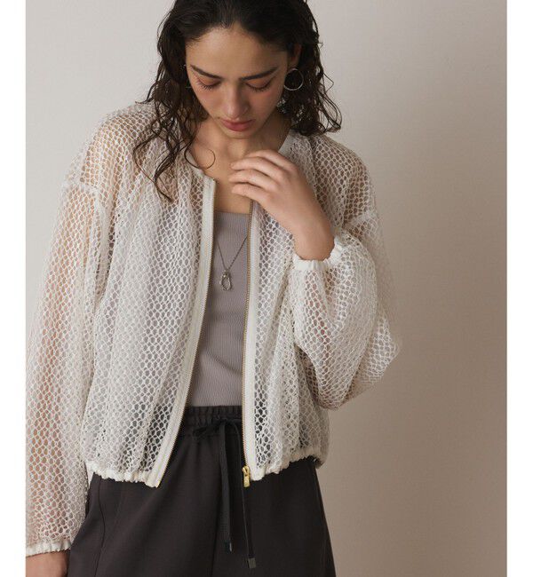 Diagram「メッシュギャザーブルゾン」|ブルゾン・スタジャン|ホワイト