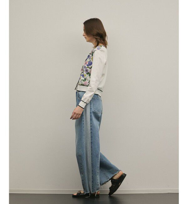 GRACE CONTINENTAL「フラワープリントニットカーディガン」|カーディガン|