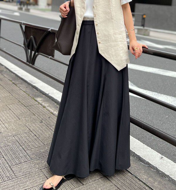 NOLLEY'S「【追加】【WEB＆一部店舗限定色あり】ウォッシャブルヴィンテージタフタマチ入りマキシスカート」|スカート|