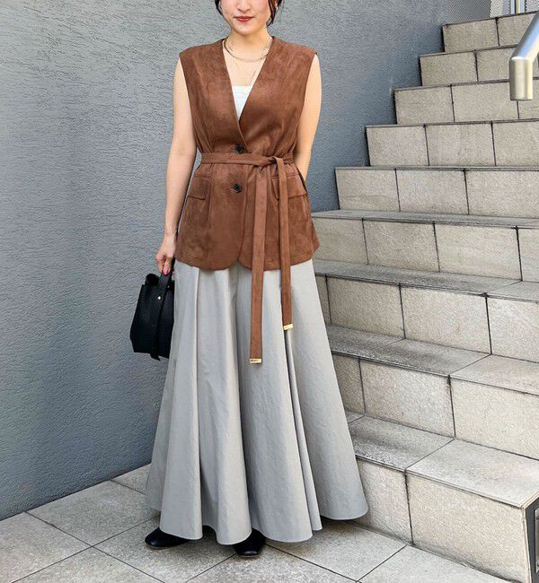 NOLLEY'S「【追加】【WEB＆一部店舗限定色あり】ウォッシャブルヴィンテージタフタマチ入りマキシスカート」|スカート|