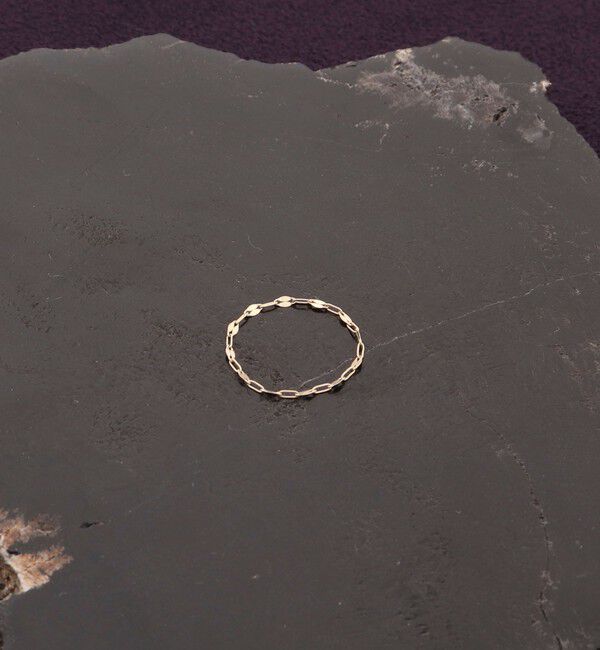 grace grace「【grace grace/グラスグラス】 10Kペタルチェーンリング-S」|リング|ゴールド