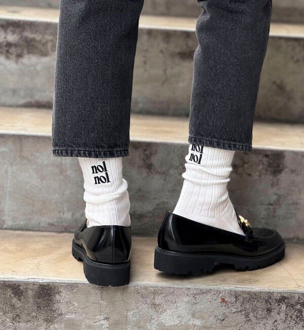 NOLLEY'S「【nolnol/ノルノル】ロゴリブソックス」|ソックス|