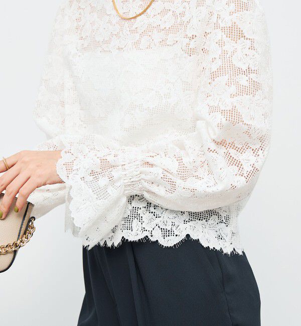 NOLLEY'S「ウォッシャブルレース2WAYブラウス」|シャツ・ブラウス|